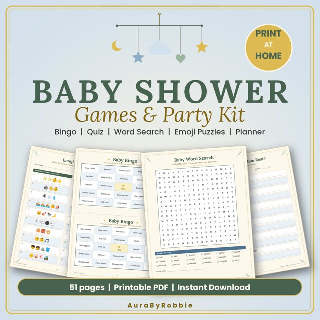 Baby Shower Games & Party Kit