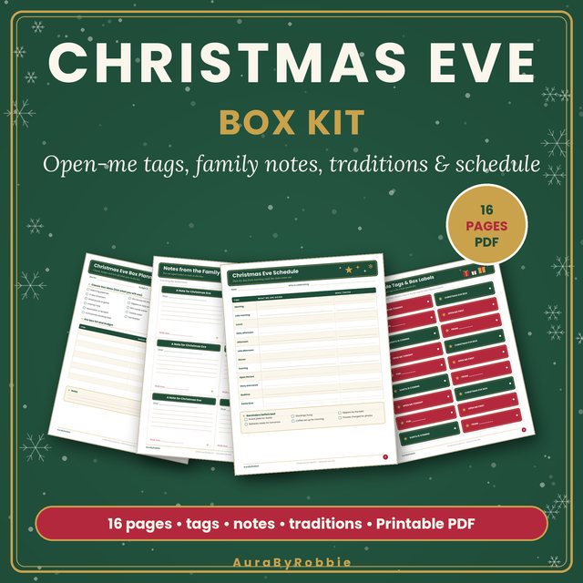 Christmas Eve Box Printable Kit