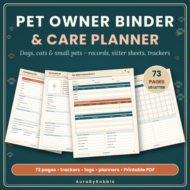 Pet Owner Binder & Care Planner