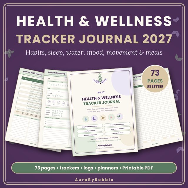 Health & Wellness Tracker Journal 2027