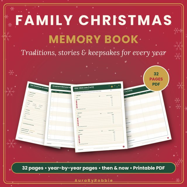 Family Christmas Memory Book