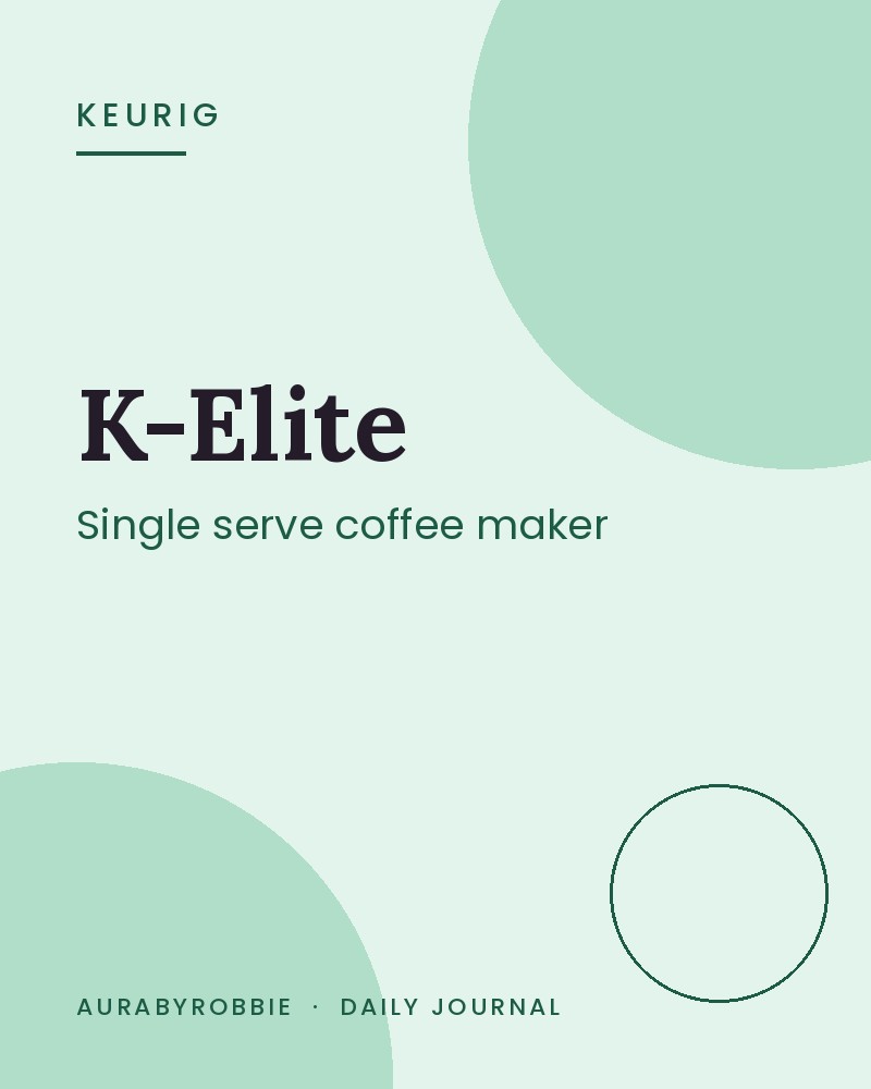 Keurig K-Elite Single Serve K-Cup Coffee Maker