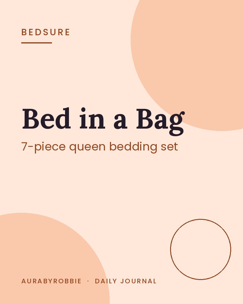 Bedsure Queen Bed in a Bag, 7-Piece Reversible Bed Set